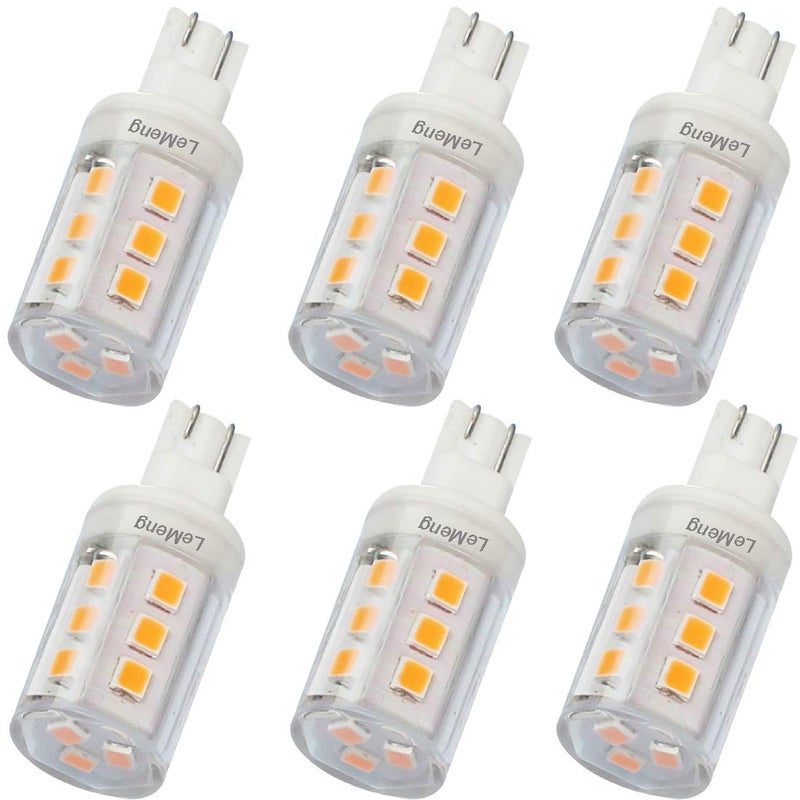 LeMeng 3W T10 Wedge Base 921 LED Light Bulb,2700K Warm White,12VAC/DC Landscape Garden Patio Path Driveway Malibu,Automotive Car RV Camper Trailer Motorhome Marine Boat Dome Fixture Lighting-6 Pack - Image 1